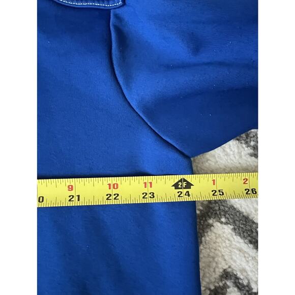 ADIDAS Men’s University Of Kansas KU Jayhawks NCAA Basketball Fleece Hoodie Sz L - Picture 9 of 10